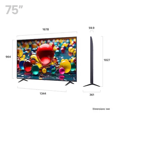 Televisor LED 75" 4K Ultra HD Azul Smart 75UA74006LB LG