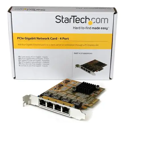 StarTech.com Tarjeta de Red PCI Express Ethernet Gigabit con 4 Puertos RJ45