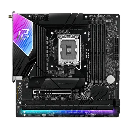 Asrock B860M Lightning WiFi Intel B860 LGA 1851 (Socket V1) micro ATX