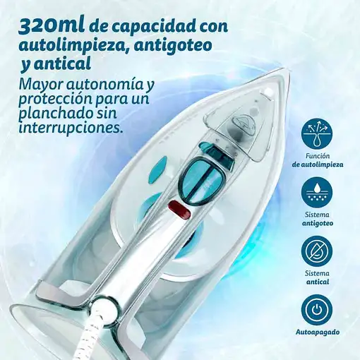 Plancha a vapor 3200 W Azul PL-3200MAXTOP GRUNKEL