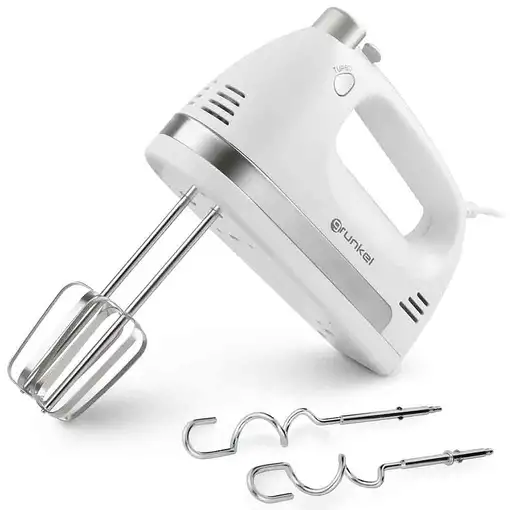 Batidora amasadora blanca, 350 W, 5 velocidades+turbo, AM-350TURBO5 GRUNKEL Batidora amasadora blanca, 350 W, 5 velocidades+turbo, AM-350TURBO5 GRUNKEL