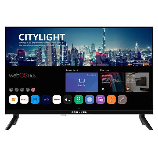 Televisor LED 24" HD Negro Smart LED-24PBW GRUNKEL