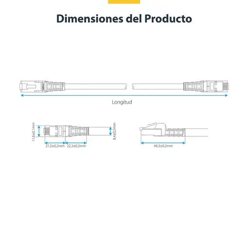 StarTech.com Cable de Red Ethernet CAT8 Blanco 5m - Snagless - sin Pestillo - 25G/
