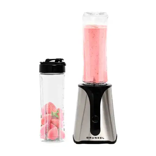 Batidora de vaso personal inox, 450 W, 2 vasos de 600ml, BAT-350SMOOTHSS GRUNKEL