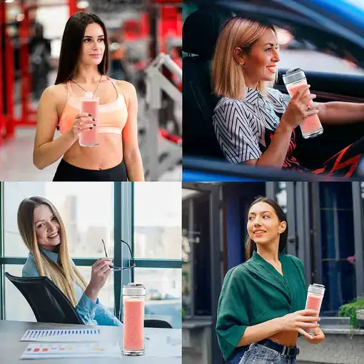 Batidora de vaso personal inox, 450 W, 2 vasos de 600ml, BAT-350SMOOTHSS GRUNKEL