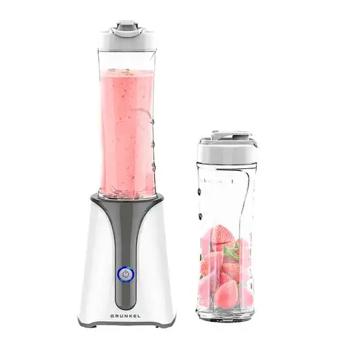 Batidora de vaso personal blanca 450 W, 2 vasos de 600ml, BAT-350SMOOTH GRUNKEL