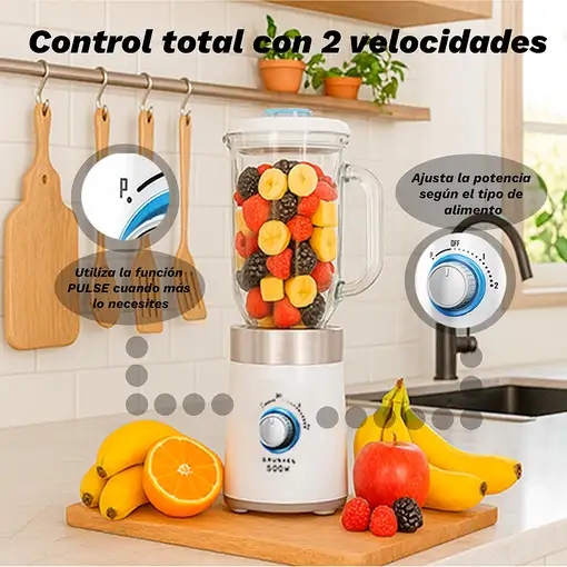 Batidora de vaso, jarra de 1 L, 500 W, BT-PRACTICA500 GRUNKEL