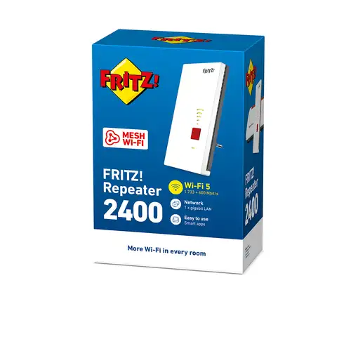 Repeater FRITZ! 2400 INT Repetidor de red 2333 Mbit/s Gris, Blanco