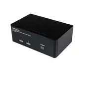StarTech.com Conmutador Switch KVM - 2 puertos USB 2.0 - Audio Vídeo DisplayPort 2