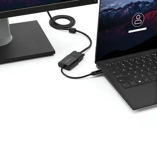 StarTech.com Adaptador USB C a VGA - Negro - 1080p - Convertidor de Vídeo
