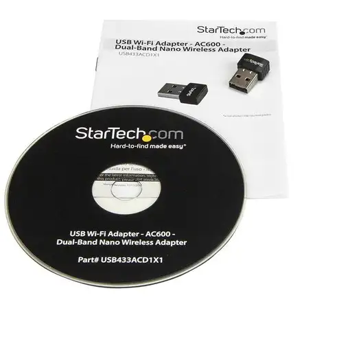 StarTech.com Micro Adaptador de Red Inalámbrica Wifi USB AC600 Externo - Wireless