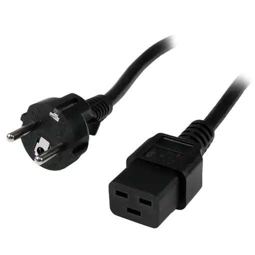 StarTech.com Cable de 2m de Alimentación de Ordenador, 16AWG, EU Schuko a C19, 16A