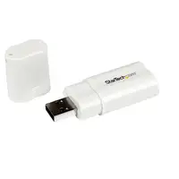 StarTech.com Tarjeta de Sonido Estéreo USB Externa Adaptador Conversor - Blanco