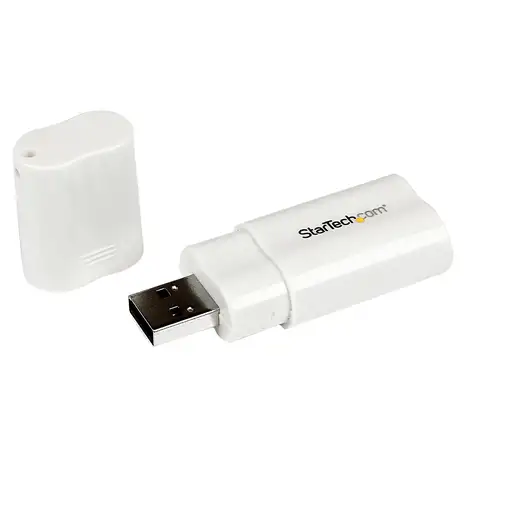 StarTech.com Tarjeta de Sonido Estéreo USB Externa Adaptador Conversor - Blanco