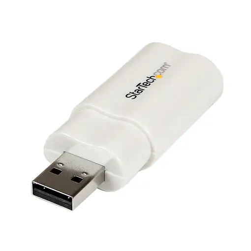 StarTech.com Tarjeta de Sonido Estéreo USB Externa Adaptador Conversor - Blanco