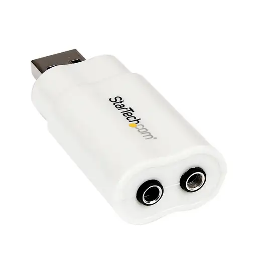 StarTech.com Tarjeta de Sonido Estéreo USB Externa Adaptador Conversor - Blanco