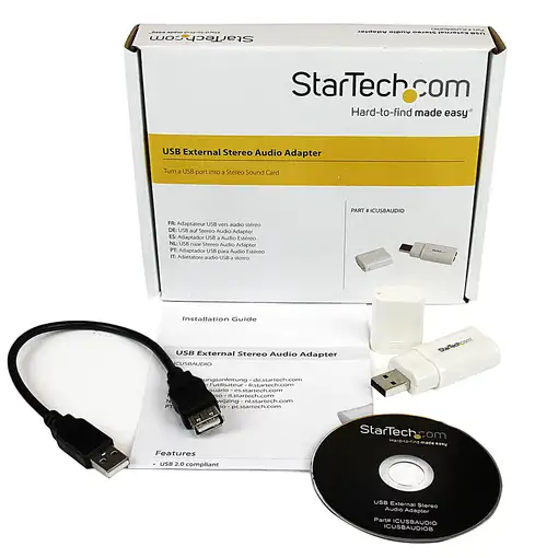 StarTech.com Tarjeta de Sonido Estéreo USB Externa Adaptador Conversor - Blanco