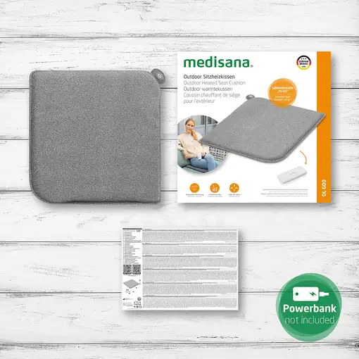 Manta eléctrica 6.35W gris x40 cm 60276 MEDISANA