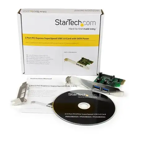 StarTech.com Tarjeta PCI Express de 2 Puertos USB 3.0 SuperSpeed con UASP