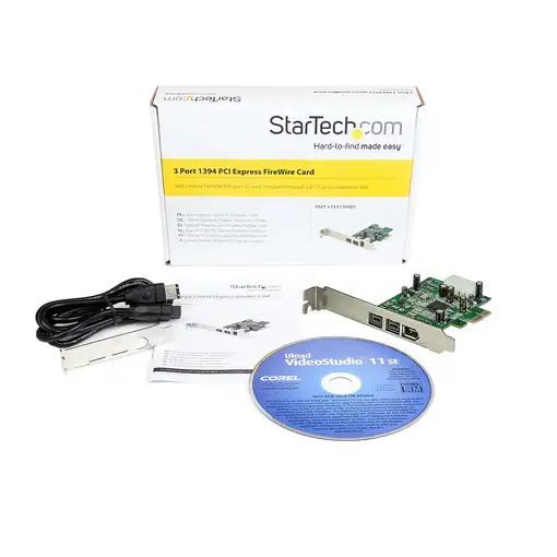 StarTech.com Adaptador Tarjeta FireWire PCI-Express PCI-e de 2 Puertos F/W 800
