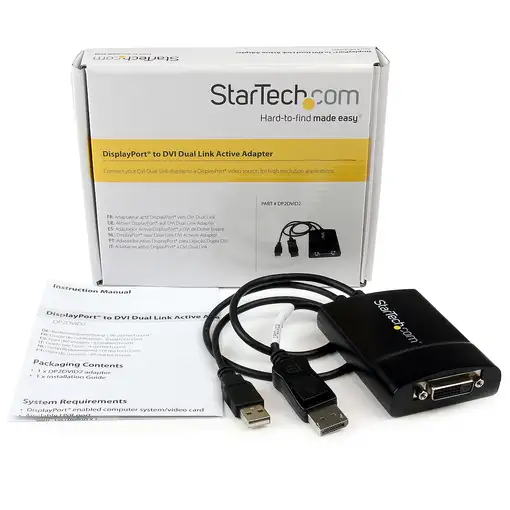 StarTech.com Adaptador de Vídeo DisplayPort a DVI - Conversor DP++ - Doble Enlace