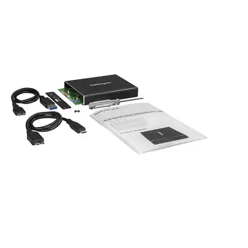 StarTech.com Caja de Dos Bahías M.2 NGFF - USB 3.1 (10Gbps) - RAID - Caja Externa