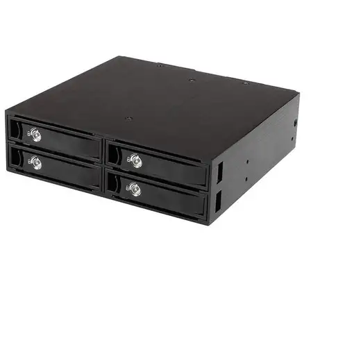 StarTech.com Backplane Rack Móvil 5,25 Pulgadas a 4 Unidades 2,5 SATA/SAS