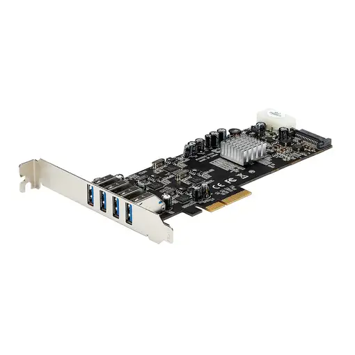 StarTech.com Adaptador Tarjeta PCI Express PCI-E 4 Puertos USB 3.0 UASP 2 Canales