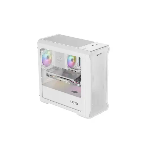 GENESIS Irid 503 Mini Tower Transparente, Blanco