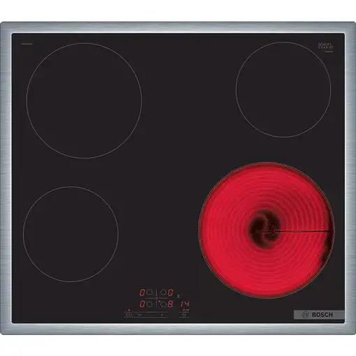 Bosch Serie 4 PKE645BB2E hobs Negro Integrado 60 cm Cerámico 4 zona(s)
