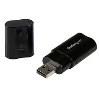 StarTech.com Tarjeta de Sonido Estéreo USB Externa Adaptador Conversor - Negro