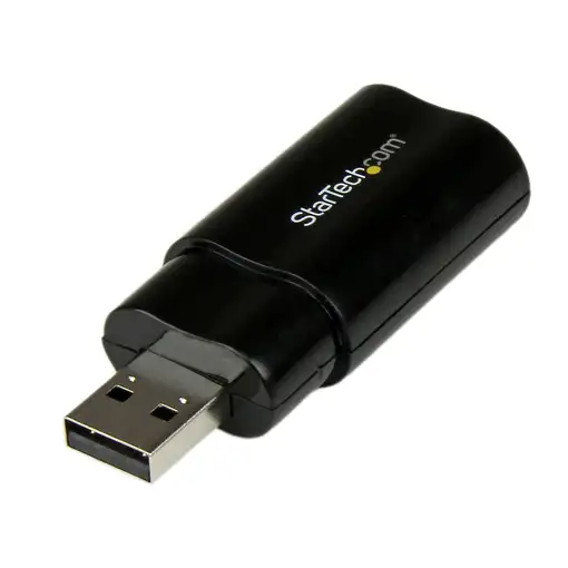 StarTech.com Tarjeta de Sonido Estéreo USB Externa Adaptador Conversor - Negro