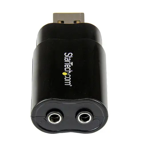 StarTech.com Tarjeta de Sonido Estéreo USB Externa Adaptador Conversor - Negro