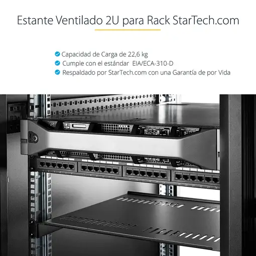 StarTech.com Estante Bandeja Ventilado Cantilever para Armario Rack de Servidores