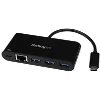 StarTech.com Adaptador Multipuertos USB-C de Red Ethernet con Hub de 3 Puertos USB