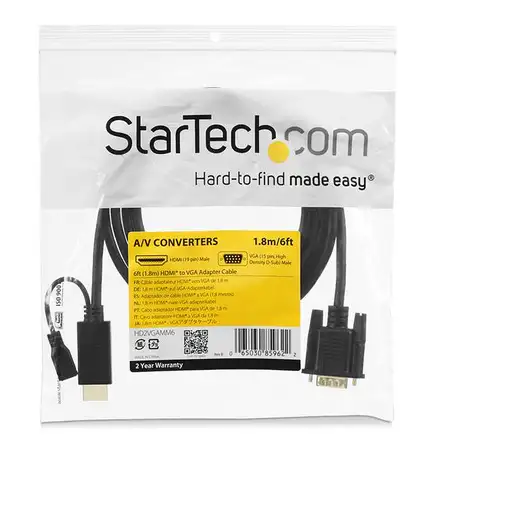 StarTech.com Cable de 91cm Conversor Activo HDMI a VGA - Adaptador 1920x1200 1080p