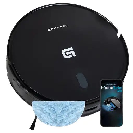 Robot aspirador y friegasuelos 5000 Pa, 45 W, Wi-Fi, i-DANCERTURBOBRUSH GRUNKEL Robot aspirador y friegasuelos 5000 Pa, 45 W, Wi-Fi, i-DANCERTURBOBRUSH GRUNKEL