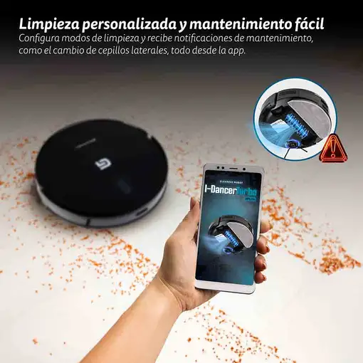 Robot aspirador y friegasuelos 5000 Pa, 45 W, Wi-Fi, i-DANCERTURBOBRUSH GRUNKEL