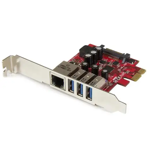 StarTech.com Tarjeta Adaptador de Red Ethernet Gigabit Combo con Hub Concentrador