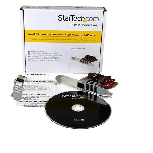 StarTech.com Tarjeta Adaptador de Red Ethernet Gigabit Combo con Hub Concentrador