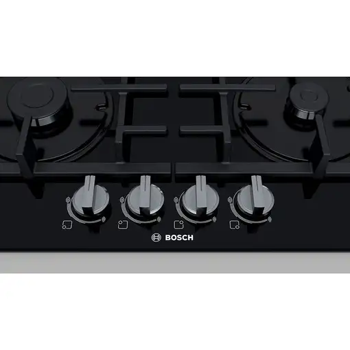 Bosch Serie 4 PNH6B6B90 hobs Negro Integrado 60 cm Encimera de gas 4 zona(s)