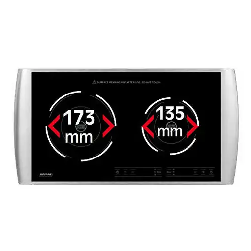 MPM MKE-11 Negro, Plata Encimera 59 cm Encimera de gas 2 zona(s)