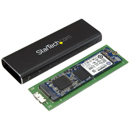 StarTech.com Caja USB 3.0 (5Gbps) a SSD M.2 de Aluminio con UASP - Negro - SATA NG