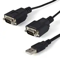 StarTech.com Cable 1,8m USB a 2 Puertos Serie Serial RS232 DB9