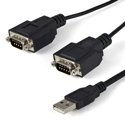StarTech.com Cable 1,8m USB a 2 Puertos Serie Serial RS232 DB9