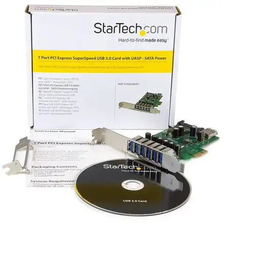 StarTech.com Adaptador tarjeta PCI Express de 7 puertos USB 3.0 con perfil bajo