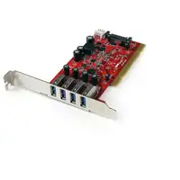 StarTech.com Tarjeta Adaptador PCI USB 3.0 (5Gbps) SuperSpeed 4 Puertos