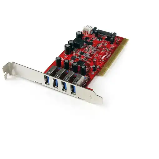 StarTech.com Tarjeta Adaptador PCI USB 3.0 (5Gbps) SuperSpeed 4 Puertos