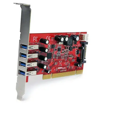 StarTech.com Tarjeta Adaptador PCI USB 3.0 (5Gbps) SuperSpeed 4 Puertos