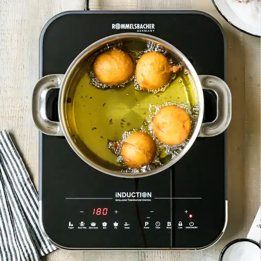 Rommelsbacher CTS 2000/IN hobs Negro, Plata Encimera Con placa de inducción 1 zona